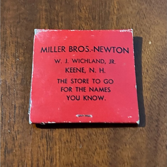 Vintage Matchbook Hart Schaffner Marx Miller Bros Newton WJ Wichland Keene NH - Picture 6 of 15